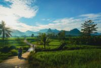 Suasana hangat di salah satu desa wisata di Indonesia, tempat para pelancong dapat berinteraksi langsung dengan warga lokal sambil menikmati keindahan alam yang masih asri.