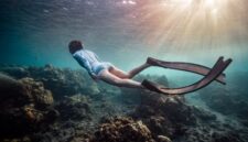 Penyelam mengamati keindahan terumbu karang purba yang masih terjaga keasliannya di perairan jernih Selat Pantar, Kepulauan Alor, Nusa Tenggara Timur.